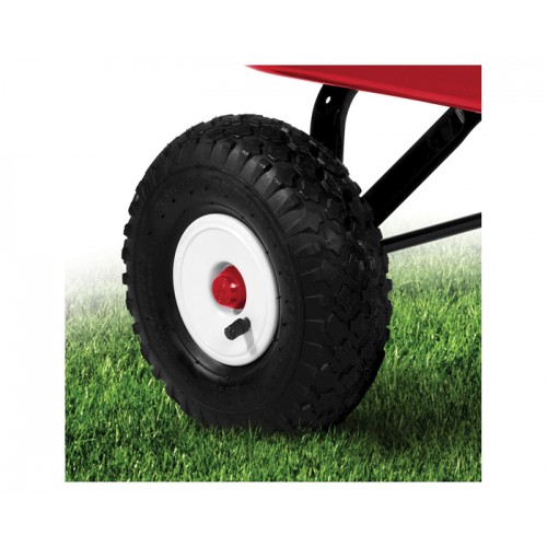 radio flyer all terrain steel wood wagon classic flyer by kettler all terrain air tire metal wagon