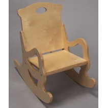 Child's Secured Puzzle Rocking Chair in Natural