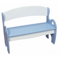 Blue & White Arched Back Kids Park Bench