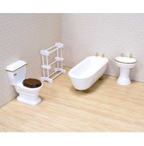 Melissa & Doug Victorian Dollhouse Bathroom Furniture Set