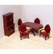 Melissa & Doug Victorian Dollhouse Dining Room Furniture Set