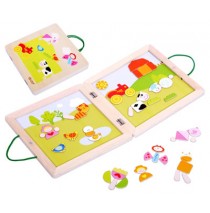 Classic World Farm Magnetic Puzzle Game Box