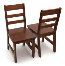 Lipper Kids Set of Two Chair - Walnut