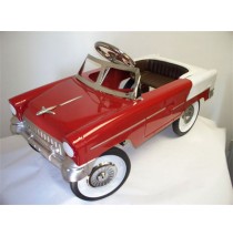 1955 Classic Convertible Pedal Car | Red and White