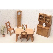 Wood Dollhouse Furniture Kits - The Dining Room Furniture