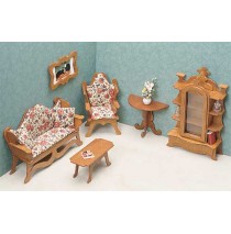 Wood Dollhouse Furniture Kits - The Living Room Furniture