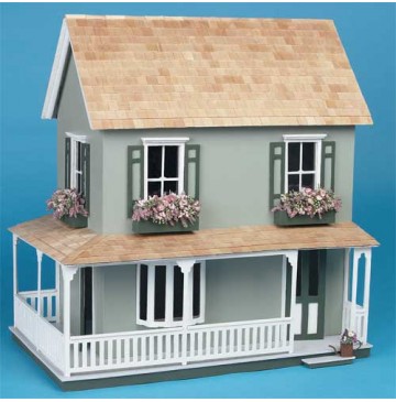 The Laurel Wooden Dollhouse Kit by Corona Concepts - 9309-Painted-Laural-Fron-360x365.jpg