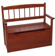 Deacon Style Bench & Toy Box on Casters Cherry