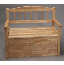 Deacon Style Bench & Toy Box on Casters in Natural finish