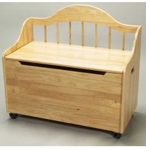 Deacon Style Toy Chest & Bench on Casters in Natural