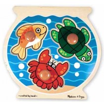 Wooden Fishbowl Jumbo Knob Puzzle Melissa & Doug