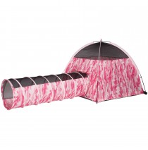 Pink Camo Play Tent & Tunnel Combo