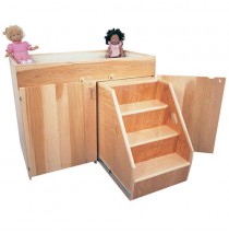 Strictly For Kids Deluxe Changing Table with Steps, Laminate, 45''w x 24''d x 36''h