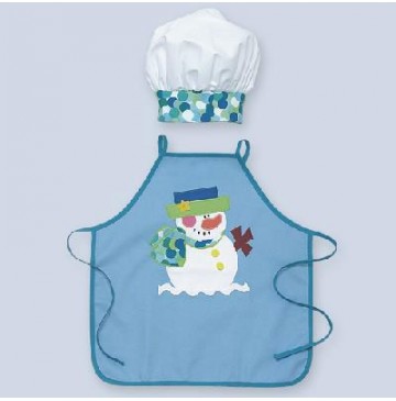 Snowman Child Apron with chef hat - Snowman-Apron-360x365.jpg