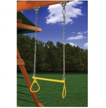 Trapeze Bar with Chain & Handles Yellow