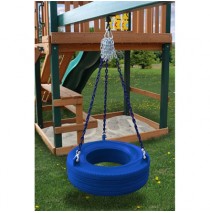 Residential Plastic Tire Swing - Blue