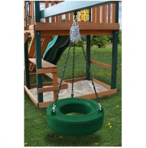 Residential Plastic Tire Swing - Green