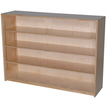 Mainstream Single Storage Unit with 3-Adjustable Shelves, 48''w x 15''d x 36''h,  (12''d version pictured) - sf1001sadj12_stor12x36-3sh-360x365.jpg