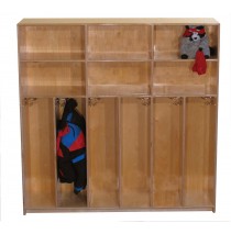 Maple Preschool Divided Lockers for 6, 48''w x 12''d x 48''h (Mainstream shown)