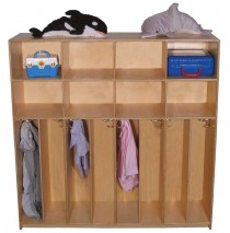 Mainstream Preschool Divided Locker for 8, 48''w x 12''d x 48''h