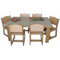 Mainstream School Age Rect Table 36w x 48d x 26h (SF2001P shown; Chairs not included)