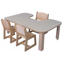 Mainstream Preschool Kidney Table 36d x 60w x 20h (Chairs not included)