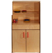 Mainstream Indestructible Preschool Hutch, 21-5/8''w x 15''d x 40''h, 24''h counter top