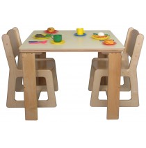 Mainstream SA Housekeeping Table, 26''h & 4-Chairs, 15''h ( Preschool set w/2 chairs shown)