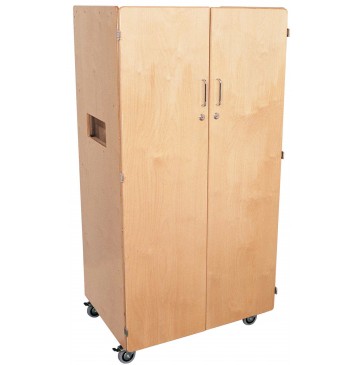 Mainstream Birch Teacher's Cabinet with kickplate, 30''w x 24''d x 60''h (unit with casters shown) - sf3100_teachcabwcast-360x365.jpg