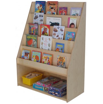 Mainstream School Age Book Display with Storage, 42''w x 19''d x 57''h - sf352_bookdispbooks-360x365.jpg