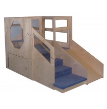 Strictly For Kids Mainstream Infant Toddler 2 Loft A with locking Storage, Beige Carpet (Blue shown)