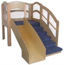 Strictly For Kids Mainstream Adventurer 5 Toddler Wave Loft, 54''w x 86''d x 60''h, 28''h