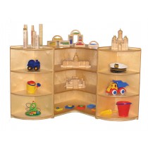 Mainstream Discovery Creek Corner, 24''h Gentle Wave Storage Set (36''h with 3 shelves shown)