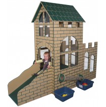 Strictly For Kids Castle Infant/Toddler Outdoor Step 'n Slide, Natural