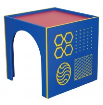 Outdoor Infant/Toddler Socialization Cube w/Texture Panel, Bright, 24''h