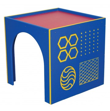 Outdoor Infant/Toddler Socialization Cube w/Texture Panel, Bright, 24''h - sfpg5940itb_soccubetex-360x365.jpg