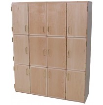Deluxe Lockers with Doors for 9 (Lockers for 12 shown)