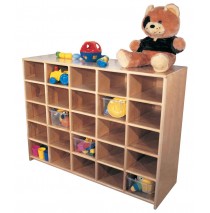 Maple Cubby Units For 25, 48wx16dx36h