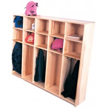 Maple Lockers for 12, 72w x 12d x 48h (Lockers for 10 shown)