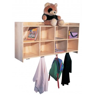 Mainstream Wallhanging Cubbies for 8, 42''w x 12''d x 20''h (Deluxe shown) - sk1261_dlxwallhangcub_8-360x365.jpg