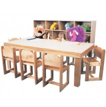 Deluxe School Age Rect Table, 30w x 60d x 26h (Chairs and Cubby Storage Unit not included)