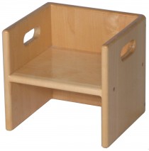 Solid Maple Cube Chair, 11x10x11Â½h (Cube Chair only)