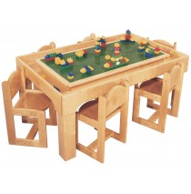 Mainstream Toddler Table Toy Playcenter for 6, 48''w x 30''d x 19''h (Deluxe table for 6 shown)