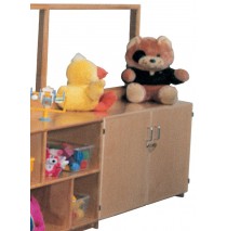Deluxe Room Divider with 24''h Teacher's Cabinet