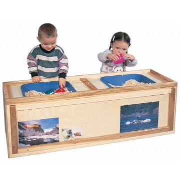 Deluxe Rect. Primary Care Cabinet w/Sensory/Science Table, 48''w x 15''d x 18''h  - sk3409_primcarrectsens-360x365.jpg