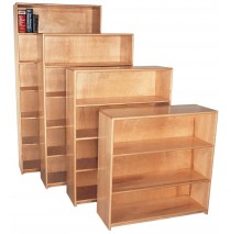 Strictly For Kids Deluxe Maple Bookcase, 36''w x 12''d x 42''h, 3 shelves (front unit)