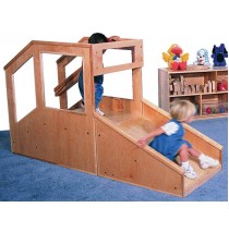Strictly For Kids Step 'n Slide Deluxe Infant/Toddler Mini Loft, 72''w x 25''d x 48''h, 15''h Platform