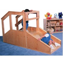 Strictly For Kids Step 'n Slide Deluxe Infant/Toddler Mini Loft, 72''w x 25''d x 48''h, 15''h Platform