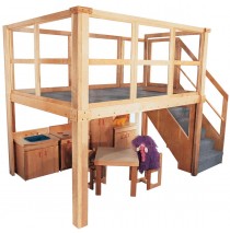 Strictly For Kids Deluxe School Age Navigator 2000 loft, 134''w x 78''d x 105''h overall, 60''h deck