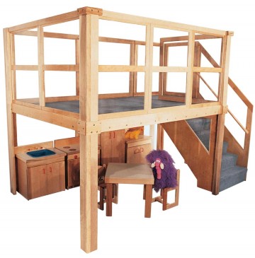 Strictly For Kids Mainstream School Age Navigator 2000 loft, 134w x 78d x 105h overall, 60h deck (Deluxe Preschool shown; other furniture not included) - sk5028_psnavigator2000-360x365.jpg